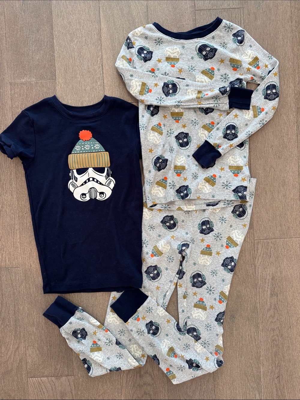 Star Wars Storm Trooper Winter 3 Piece Pajamas Boys 12 Footless Snug Fit Cotton